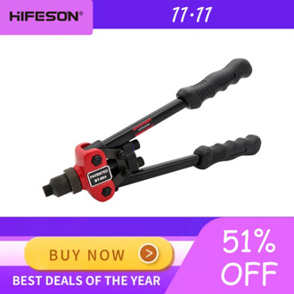 HFFESON High Quality Double Hand Manual Blind Rivet Nut Gun HF-BT804 Nails Rivets Riveter Riveting Tool for 3.2 4.0 4.8mm