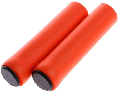 Hg 1 Paar Silicone Fietsen Fiets Grips Outdoor Mtb Mountainbike Handvatten Cover Anti-Slip Sterke Ondersteuning Grips fiets Deel oranje
