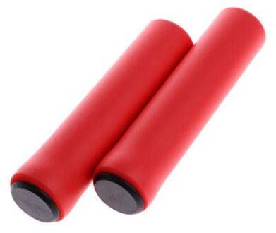 Hg 1 Paar Silicone Fietsen Fiets Grips Outdoor Mtb Mountainbike Handvatten Cover Anti-Slip Sterke Ondersteuning Grips fiets Deel rood