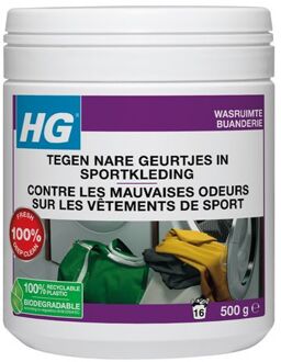 HG Wasmiddel Tegen Nare Geurtjes Op Sportkleding Wasmiddel Additief 500gr