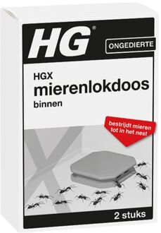 HG X - lokdoos tegen mieren - grijs - 2 stuks mierenlokdoosjes  voor Binnen van HGX