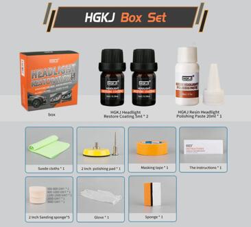 Hgkj Diy Koplamp Restauratie Polijsten Kits Koplamp Schoon Kit Koplamp Loopvlakvernieuwing Kit Set Koplamp Opknappen Reparatie Gereedschap