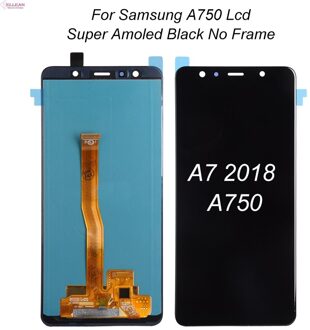 Hh Amoled A7 Lcd Voor Samsung Galaxy A750 Lcd SM-A750F/Ds A750FN Display Touch Screen Digitizer Vergadering 1Pcs Super Amoled zwart