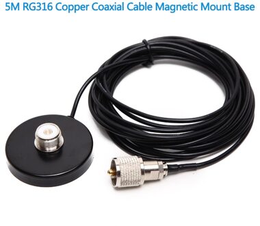 HH-N2RS Mount Magnetische Basis Met 5M/16.4ft Coaxiale Kabel Voor Bus Auto Mobiele Radio Antenne 55Mm Diame stabiele Mobiele Radio Mount