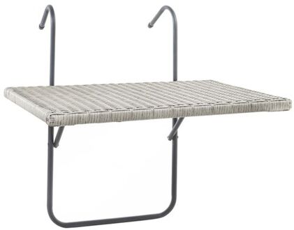 Hi Balkontafel / inklapbaar tafeltje grijs voor aan een balkon railing 60 x 40 cm - Balkontafels