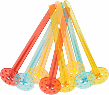 Hi Cocktailstampers/roerders - kunststof - 32x stuks - gekleurd - 18 cm