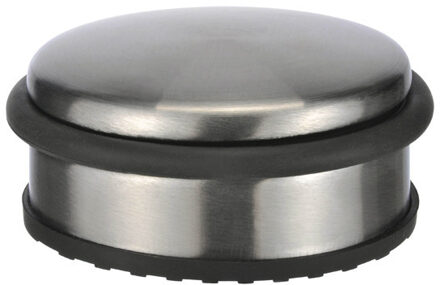 Hi Deurstopper - rond - metaal - 10 x 4 cm - Deurstoppers Grijs