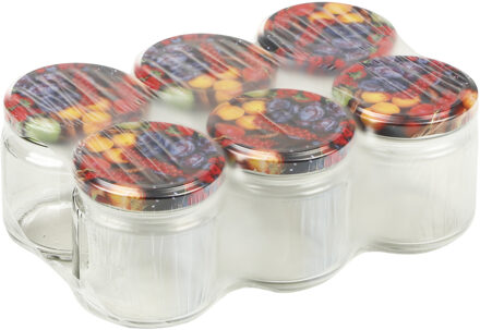 Hi Glazen weckpotten/inmaakpotten met schroefdop - 18x stuks - 210 ml - Jampotjes draaideksel