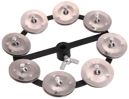 Hi-Hat Tamboerijn Met Stalen Jingles Handheld Percussie Instrument