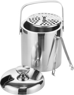 Hi IJsemmer inclusief tang - RVS - 15 x 20 cm - Ijsemmer met deksel