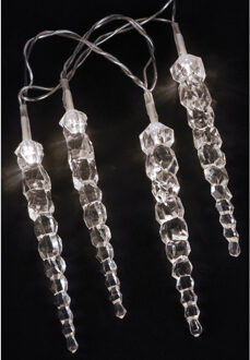 Hi Ijspegelverlichting - 2x - 40 led lampjes - helder/koel wit - 400 cm - buiten