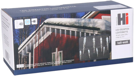 Hi Ijspegelverlichting - 40 led lampjes - helder/koel wit - 400 cm - buiten