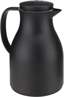 Hi Isoleerkan - zwart - met drukknop - 1 liter - Koffiekan - thermoskan - warmhoud kan