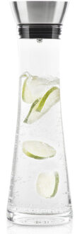 Hi Karaf/schenkkan - 1 liter - glas - RVS filter - sapkan - waterkan - waterkaraf