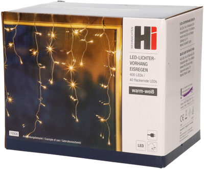 Hi Kerstverlichting - 400 lampjes - warm wit - ijspegel