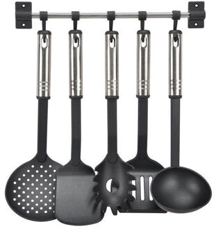 Hi Keukengerei - met ophang stang - 6-Delig - RVS - keukenhulp set - accessoires - keukenrekje