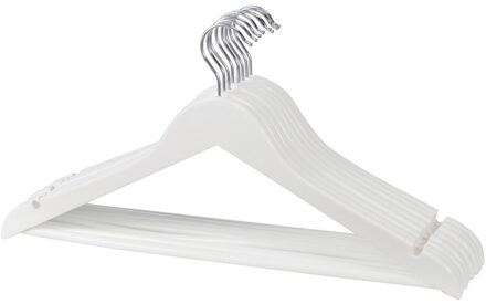 Hi Kledinghanger - 5x - hout - wit - 45 cm - kledinghanger set
