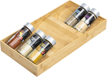 Hi Kruidenrek lade organizer 3-laags - bamboe hout - 20 x 38 x 5 cm
