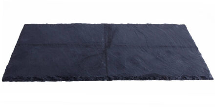 Hi Leisteen serveerplank - 1x stuks - onderzetter - 17 x 34 cm - Kaarsenplateaus - Hapjesplanken