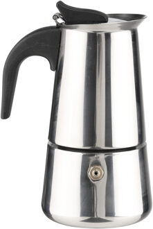 Hi Mokka/espresso koffiemaker - voor 2 kopjes - 8 x 16 cm - RVS - koffiezetapparaat