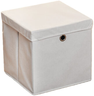 Hi Opbergmand - grijs - 30 x 30 cm - kunststof?- met deksel