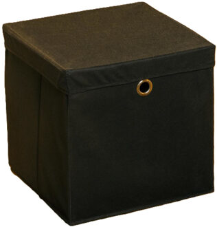 Hi Opbergmand - zwart - 30 x 30 cm - kunststof?- met deksel