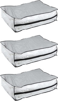 Hi Opbergtas/beschermhoes beddengoed/kleding - 3x - voor onder bed - 85 x 60 x 25 cm