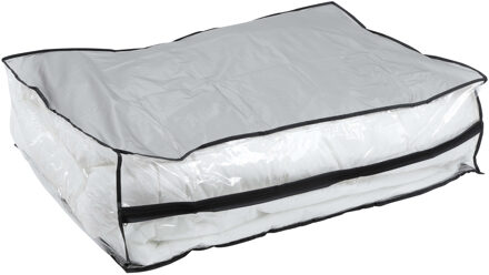 Hi opbergtas/beschermhoes beddengoed/kleding - voor onder bed - 85 x 60 x 25 cm - Opberghoezen Grijs