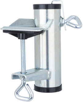 Hi Parasolhouder voor balkon - zilver - metaal - parasolbevestiging - max 3,8 cm