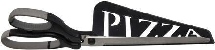 Hi Pizzaschaar met schep 30 cm zwart - pizzames - pizzasnijder