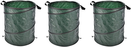 Hi Pop-up tuinafvalzak - 3x - groen - 130 liter - afval - opruimen - vuilnis - tuinafval