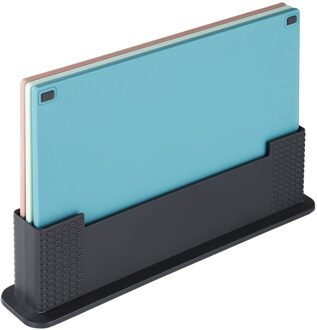 Hi Set van 3 snijplanken - multicolor - kunststof - 35 x 7 x 23 cm - met standaard