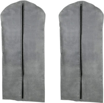 Hi Set van 4x stuks grijze kledinghoes - 60 x 137 cm - Kledinghoezen - Bescherm hoes voor kleding