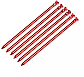 Hi-Tec Alupeg tentknijper (set van 6) Rood - One size