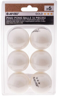 Hi-Tec Bali tafeltennisballen (set van 6) Wit - One size