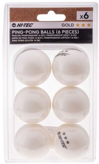 Hi-Tec Bali tafeltennisballen (set van 6) Wit - One size