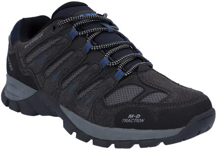 Hi-Tec Corzo Low Pu Suède Heren Wandelschoenen In Antraciet/Marineblauw Zwart - EU 42 / UK 8
