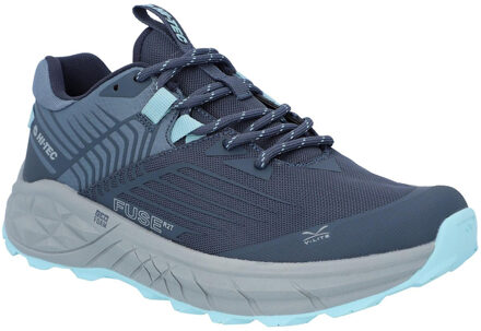 Hi-Tec Fuse Trail Low Polyester Mesh Dames Sneakers In Grisaille/Flintstone - maat EU 42 / UK 8 Blauw