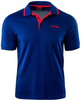 Hi-Tec Heren polo shirt met contrast paneel Blauw - L