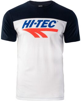 Hi-Tec Heren retro contrast t-shirt Wit - L