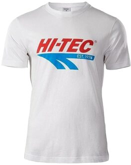 Hi-Tec Heren retro t-shirt Wit - XXL-XXXL
