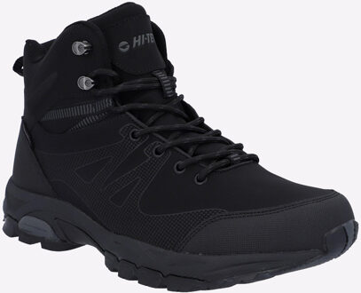 Hi-Tec Jackdaw Mid WP Heren Wandelschoenen Van Polyester In Zwart/Koolstofgrijs - EU 44.5 / UK 10