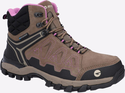 Hi-Tec V-Lite Explorer WP Koeienhuid Leren Wandelschoenen Voor Dames, Bruin/Lila - EU 39/ UK 6