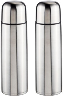 Hi Thermosfles - 2x - 0,5 liter - 25 cm - RVS - isoleerkan - thermoskan - koffiekan/theekan