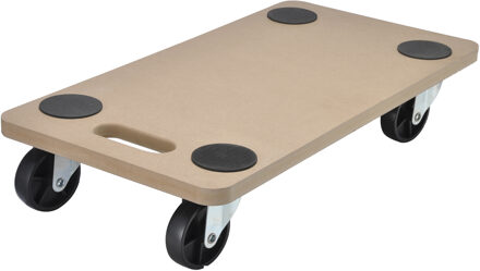 Hi Verhuis trolley/hondje - meubelroller - met handvat - MDF - 200 kg - 56 x 30 cm