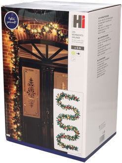 Hi verlichte dennenslinger - 500 cm - incl. kerstballen - dennen guirlandes - kerstversiering