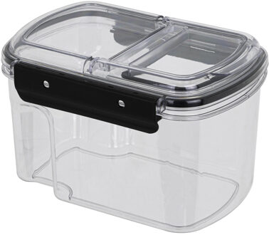 Hi Voorraad bus - transparant - 1700 ml - 14 x 11 x 22 cm - met deksel - voorraadbus/bakjes