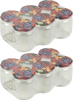 Hi Weckpotten/inmaakpotten met schroefdop - set 12x - 540 ml - glas