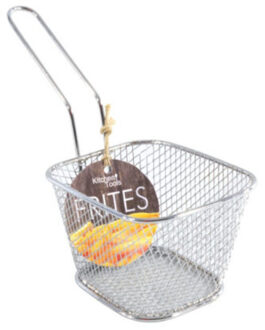 Hi Zilveren patat/snack serveermandjes/frietmandjes 10 cm