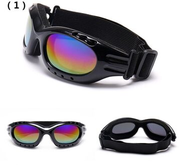HI ZWART Anti-fog Sneeuw Ski Bril Candy kleur Professionele Winddicht X400 Uv-bescherming Skate Skiën Goggles zwart 1